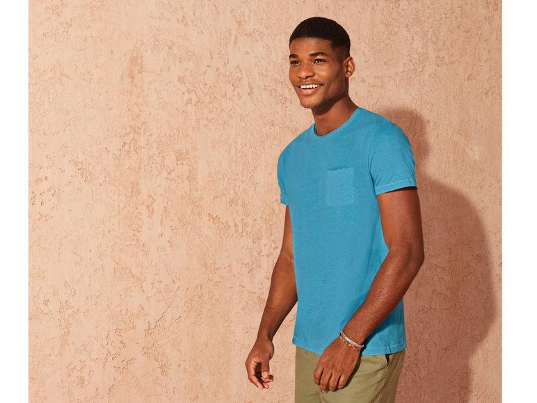LIVERGY® Herren T-Shirt mit Rollkantenausschnitt Jubiläumsangebot