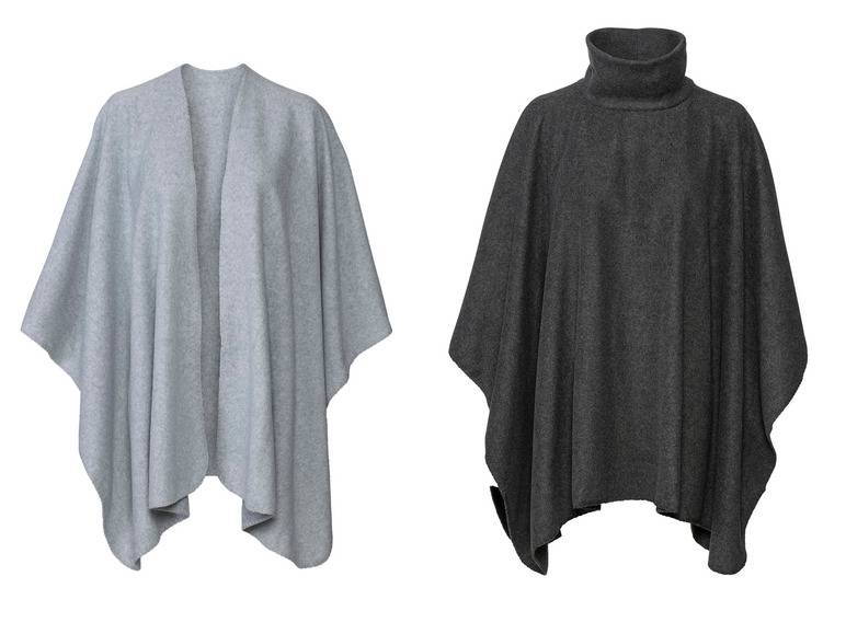 esmara® Poncho, mit dekorativem Rundum-Ziersaum