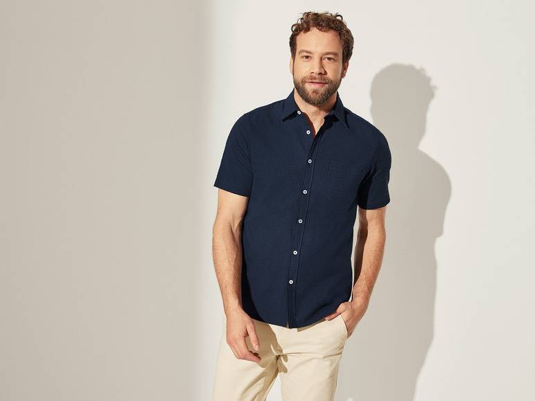 LIVERGY® Herren Freizeithemd in Seersucker-Qualität Letzte 2 Tage