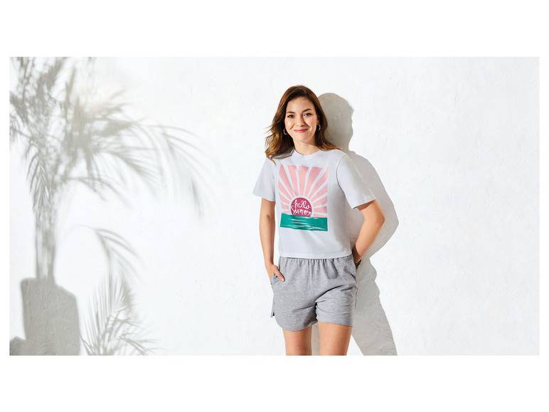 esmara® Damen T-Shirt, mit Rundhalsausschnitt Riesige Rabatte
