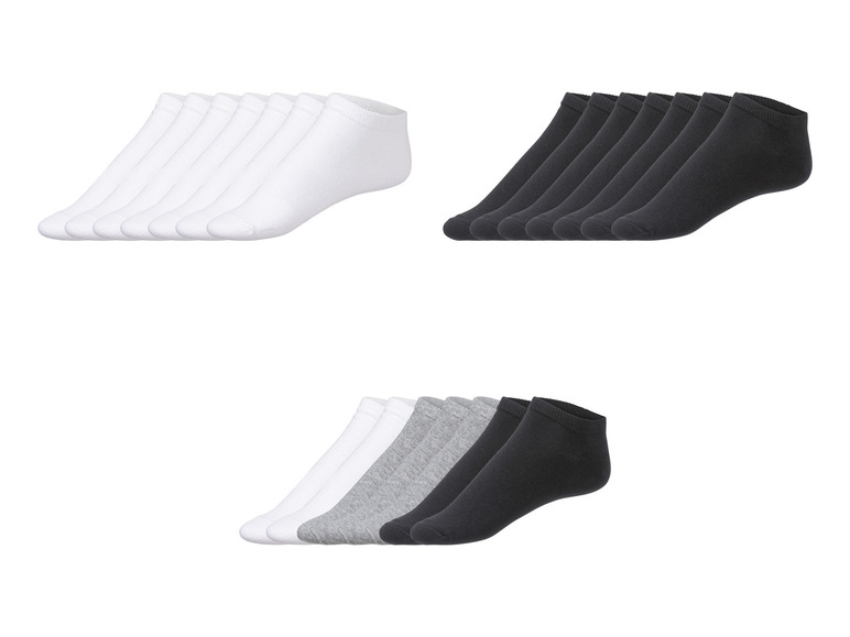 LIVERGY® Herren Sneakersocken, 7 Paar, hoher Baumwollanteil