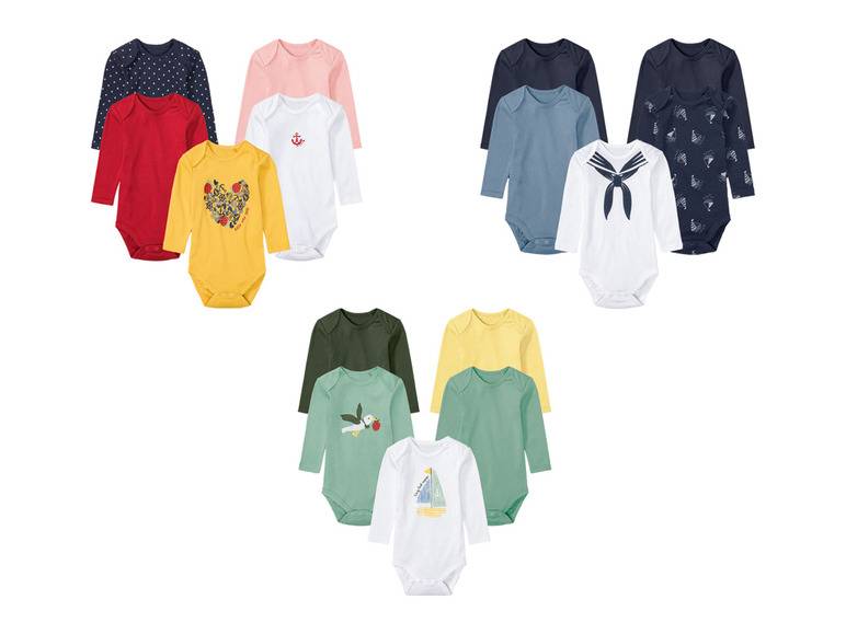 lupilu® Baby Bodies, reine Bio-Baumwolle, 5 Stück Angebote