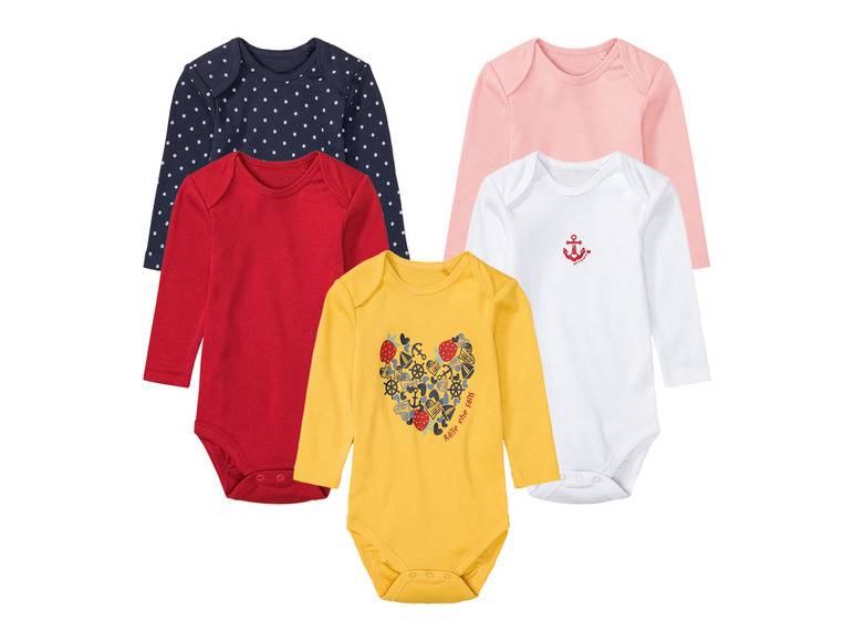 lupilu® Baby Bodies, reine Bio-Baumwolle, 5 Stück Angebote
