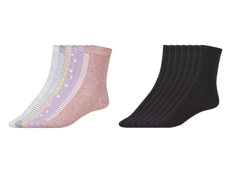 esmara® Damen Socken, 7 Paar, mit hohem Bio-Baumwollanteil Kostenloser Versand