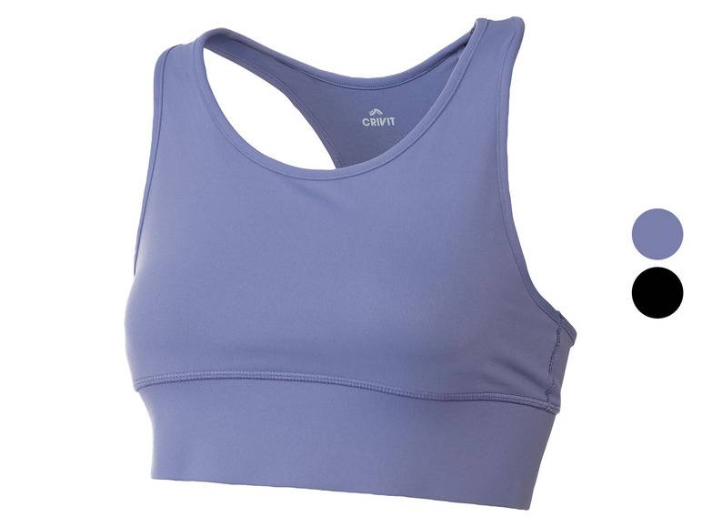 CRIVIT Damen Sport Bustier, Medium Level, mit Ringerrücken