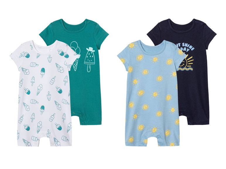 lupilu® Baby Playsuits, 2 Stück, aus reiner Baumwolle Cyber Monday