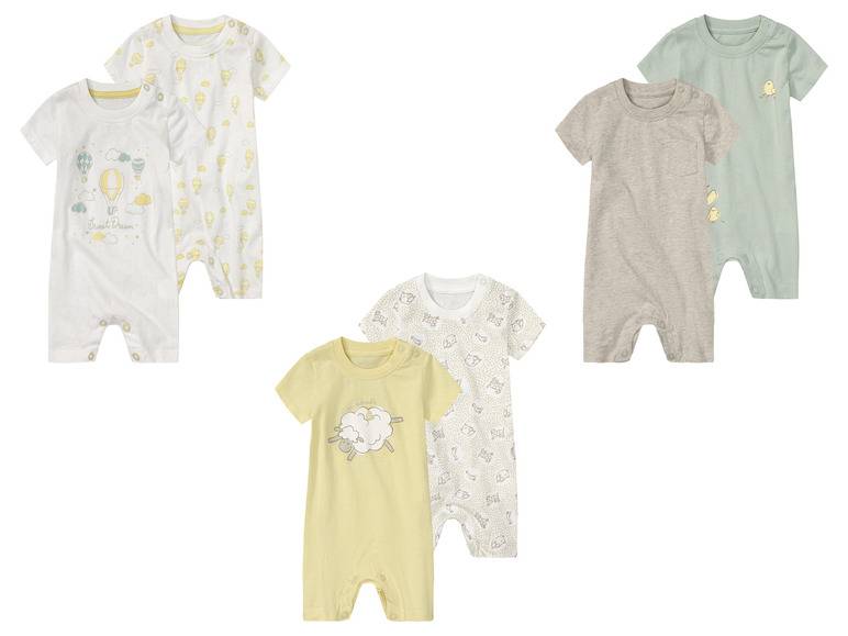 lupilu® Baby Pyjama, 2 Stück, aus reiner Bio-Baumwolle Online Outlet