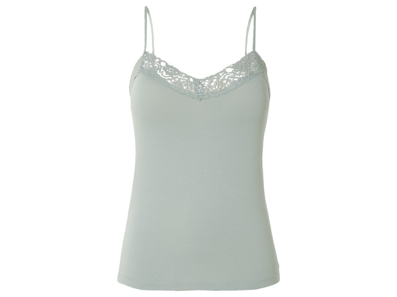 esmara® Damen Spaghettitops, 3 Stück, mit eleganter Spitze Kauf eins, bekomm eins gratis