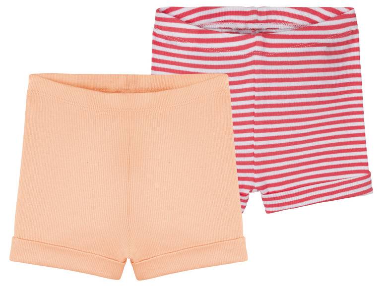 lupilu® Baby Shorts, 2 Stück, mit hohem Bio-Baumwollanteil Bis zu 55% Rabatt