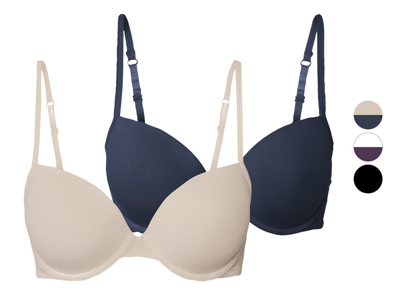 esmara® Damen Bügel-BHs, 2 Stück, mit gepaddeten Cups 50% Rabatt mit kostenlosem Versand