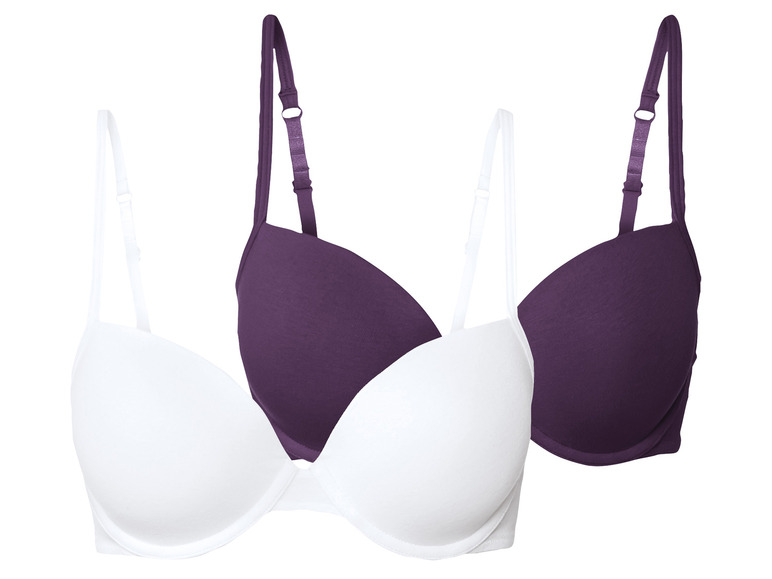 esmara® Damen Bügel-BHs, 2 Stück, mit gepaddeten Cups 50% Rabatt mit kostenlosem Versand