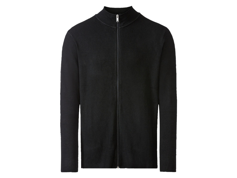 LIVERGY® Herren Strickjacke mit Stehkragen, körpernah geschnitten Auslauf
