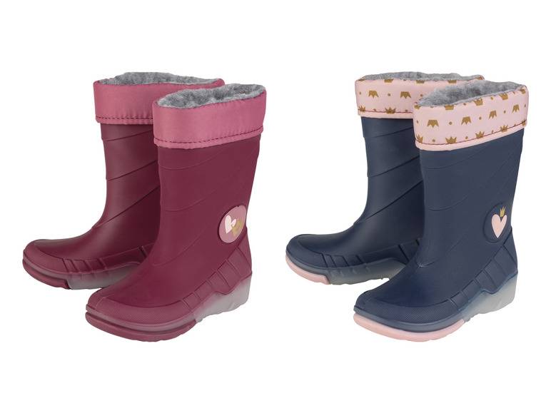 lupilu® Kinder Blinkregenstiefel mit weichem Warmfutter Kostenloser Versand