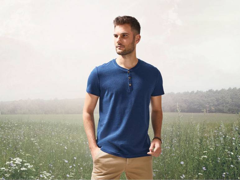 LIVERGY® Herren T-Shirt, körpernah geschnitten, mit Bio-Baumwolle Rabatt