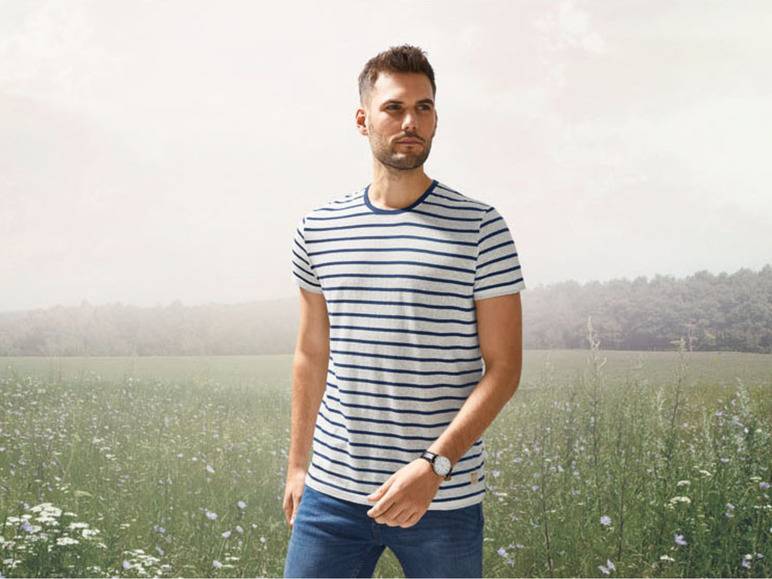 LIVERGY® Herren T-Shirt, körpernah geschnitten, mit Bio-Baumwolle Rabatt