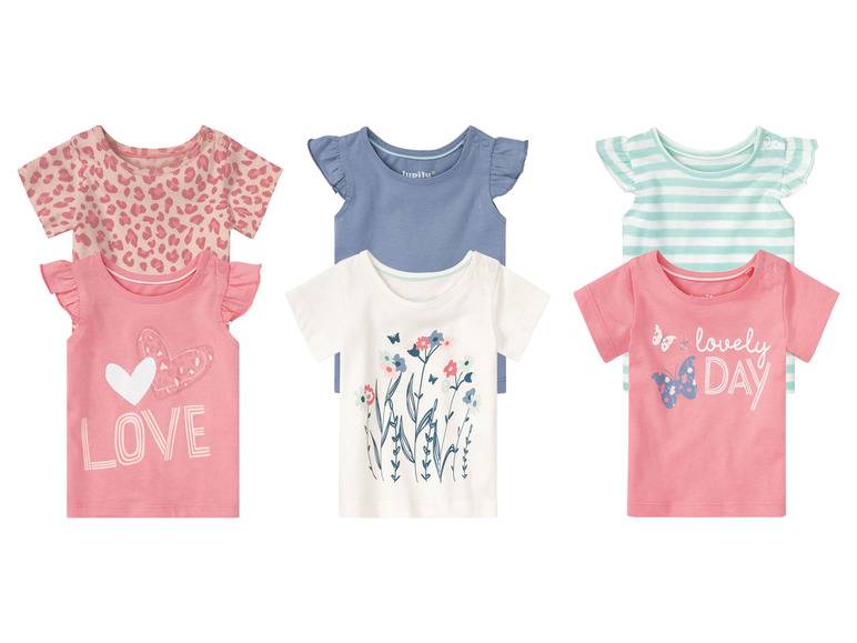 lupilu® Baby T-Shirt's, aus reiner Bio-Baumwolle