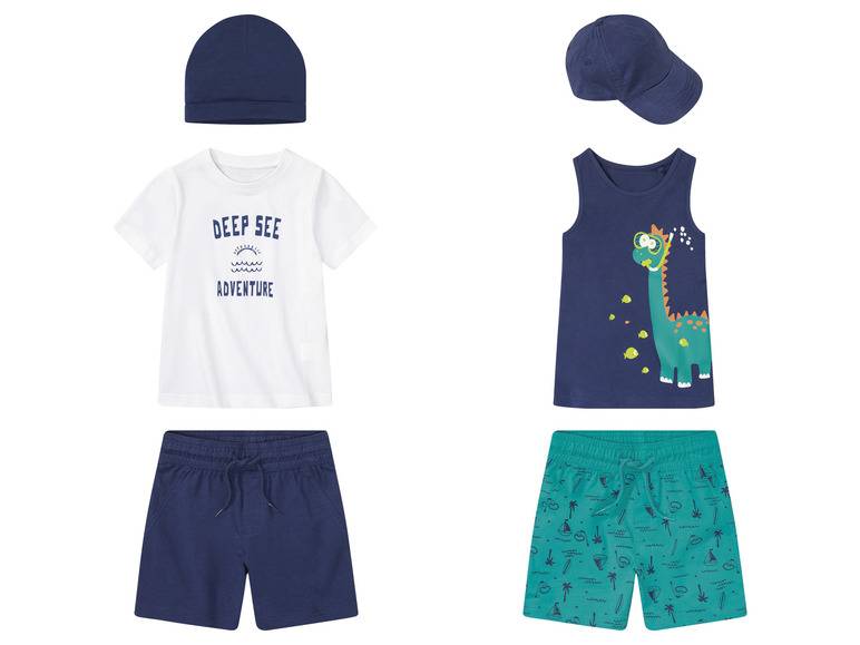 lupilu® Kleinkinder Set, 3-teilig, mit hohem Baumwollanteil Lagerräumung
