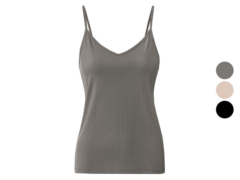 esmara® Damen Spaghettitop in anschmiegsamer Ripp-Qualität