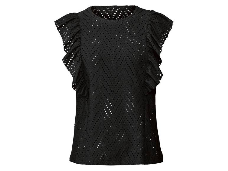 esmara® Damen Top mit eleganter Lochstickerei Bis zu 50% Rabatt