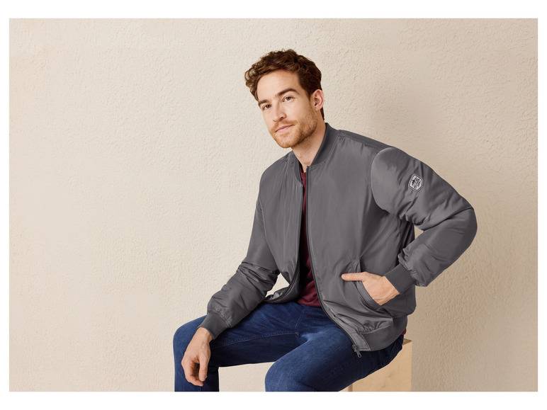 LIVERGY® Herren Bomberjacke mit modischer Steppung Nur für heute