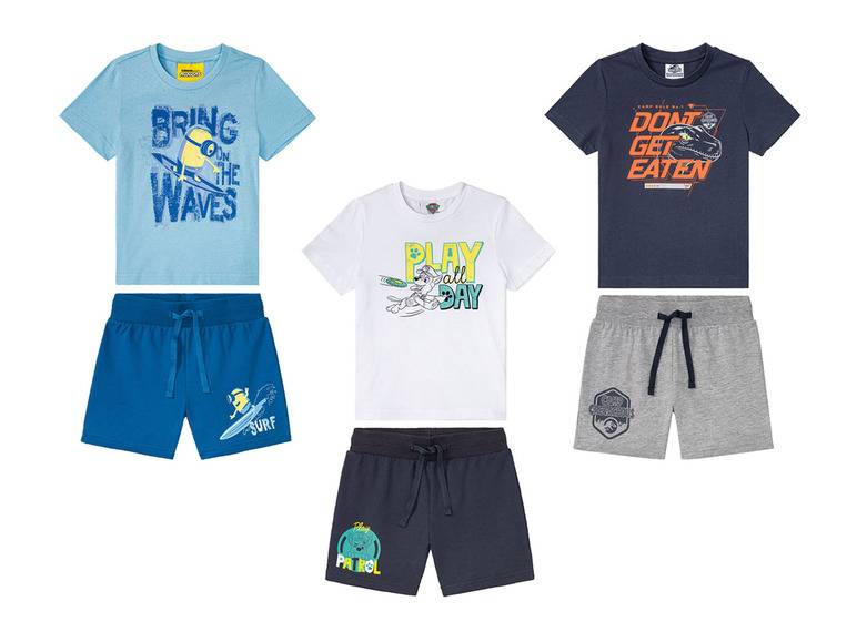 Kleinkinder Jungen Shorts und T-Shirt, 2-teilig, aus weicher Single-Jersey-Qualität
