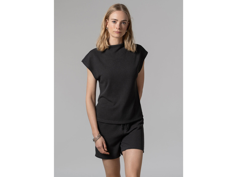 esmara® Damen T-Shirt, leger geschnitten, dunkelgrau 2025