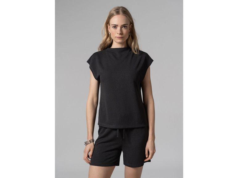 esmara® Damen T-Shirt, leger geschnitten, dunkelgrau 2025
