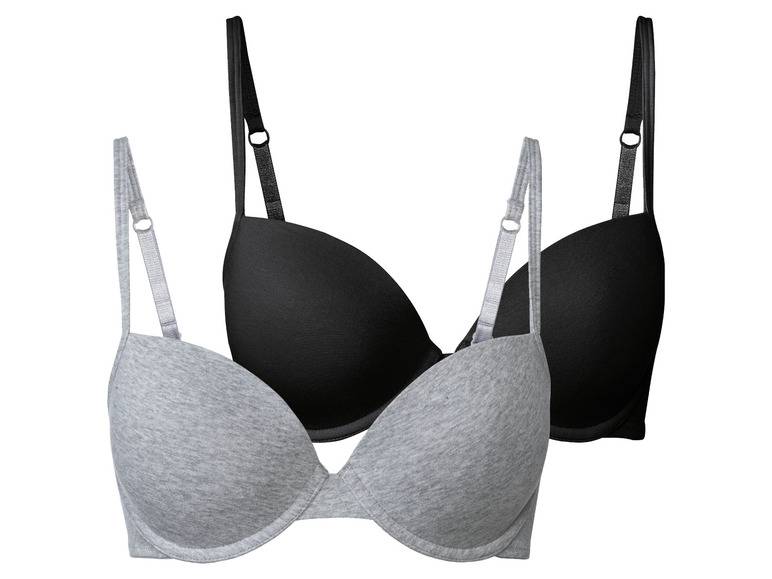 esmara® Damen Bügel-BHs, 2 Stück, gepaddete Cups Großer Ausverkauf