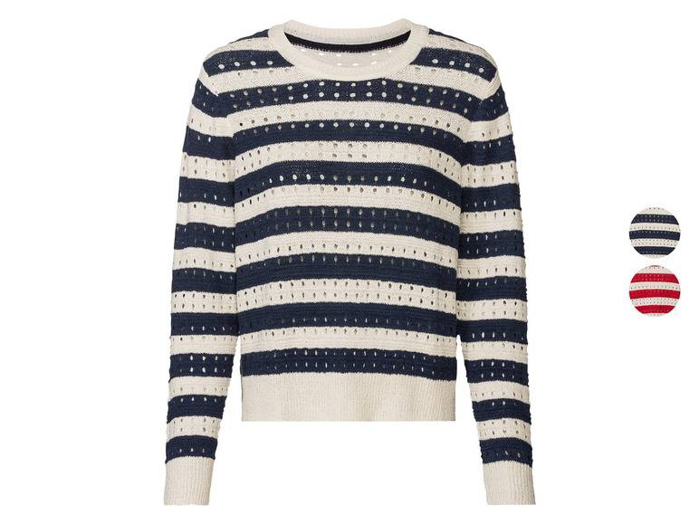esmara® Damen Pullover in Strukturstreifen-Strick Weihnachtsangebot