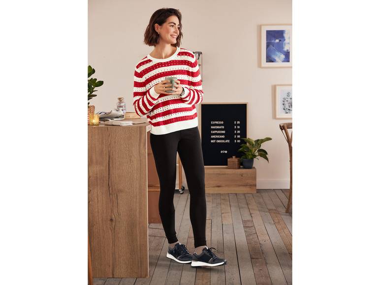esmara® Damen Pullover in Strukturstreifen-Strick Weihnachtsangebot