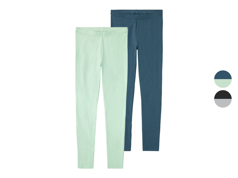 pepperts!® Kinder Mädchen Leggings, 2 Stück, hoher Baumwollanteil