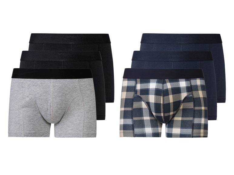 LIVERGY® Herren Boxer, 3 Stück, hoher Baumwollanteil