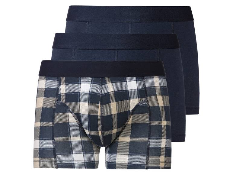 LIVERGY® Herren Boxer, 3 Stück, hoher Baumwollanteil Lagerräumung