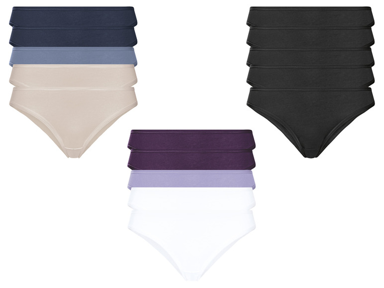 esmara® Damen Minislips, 5 Stück, mit hohem Baumwollanteil