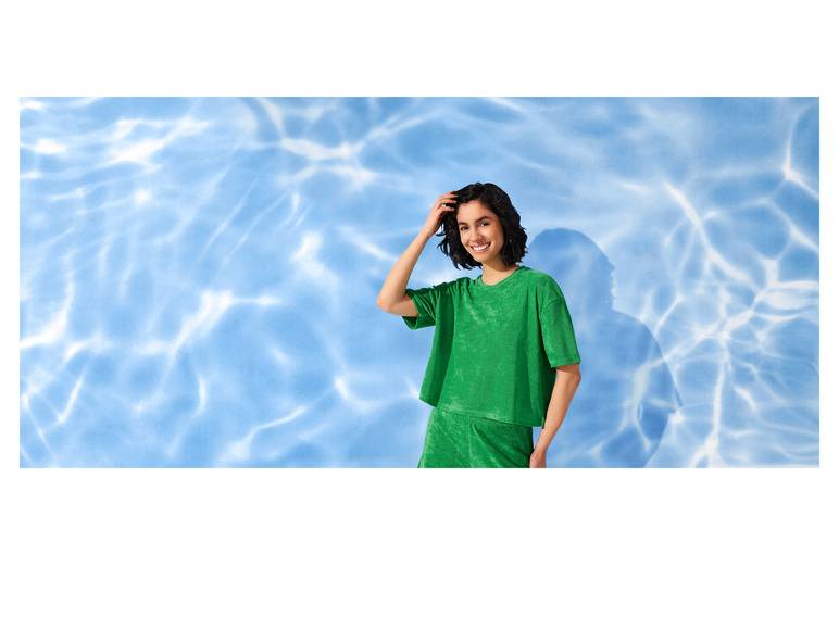 esmara® Damen Frottee-Shirt, mit überschnittenen Schultern Kauf eins, bekomm eins gratis