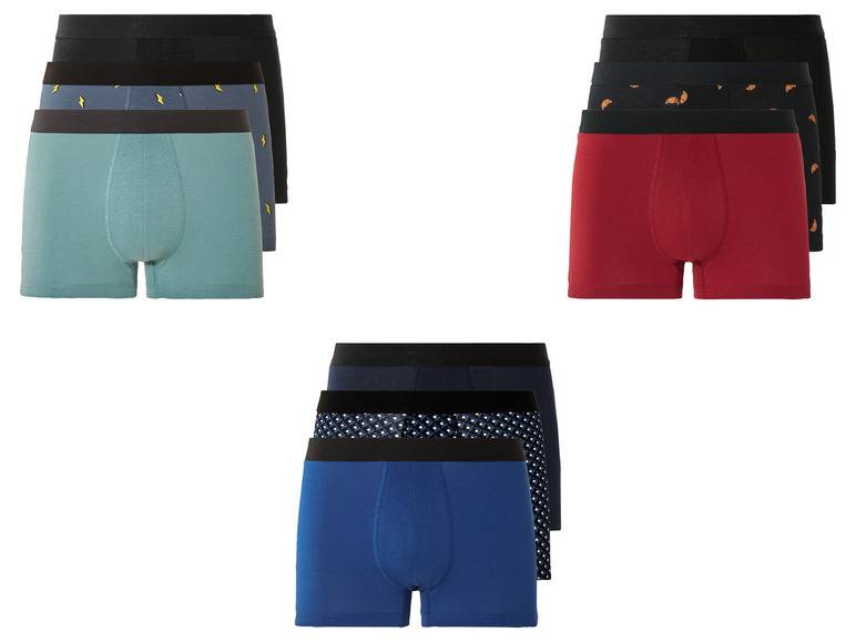 LIVERGY® Herren Boxer, 3 Stück, hoher Baumwollanteil Tiefpreis