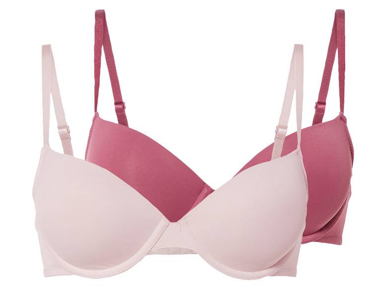 esmara® Damen Bügel-BHs, 2 Stück, gepolsterte Cups Super Sparpreis