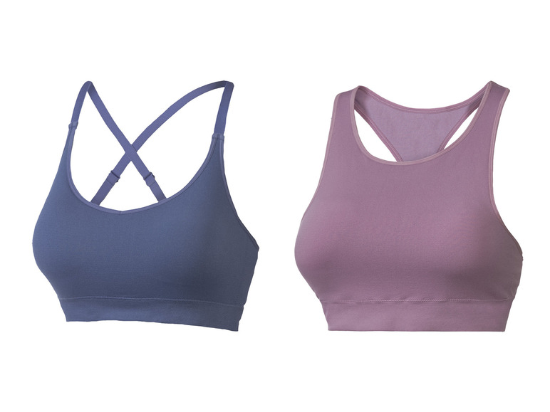 CRIVIT Damen Sport Bustier, Light-Level, mit herausnehmbaren Cups