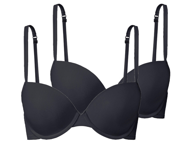 esmara® Damen T-Shirt-BHs, 2 Stück, mit gepaddeten Cups Speichern exportieren