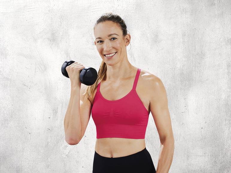 CRIVIT Seamless-Sportbustier, Medium-Level, mit formendem Effekt Im Verkauf