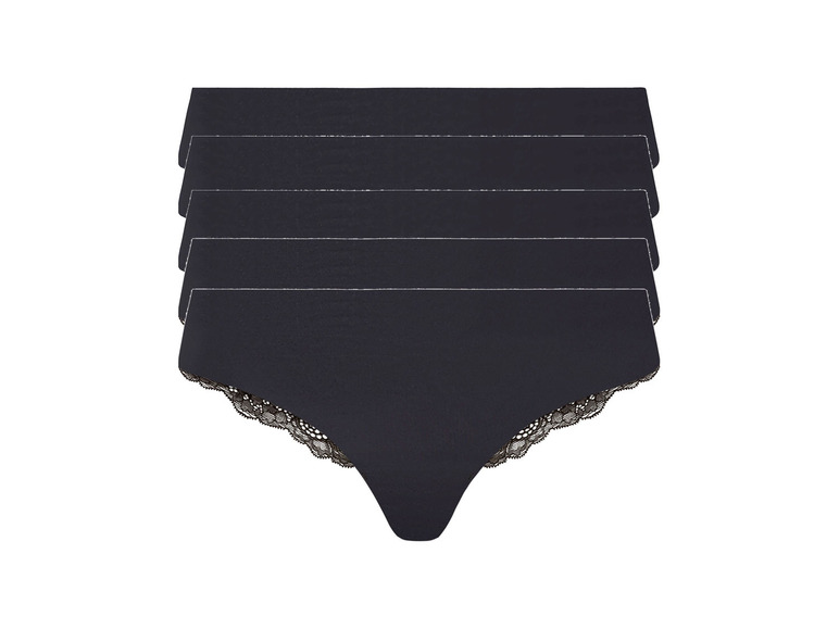 esmara® Damen Strings, 5 Stück, ohne störende Nähte Auslauf