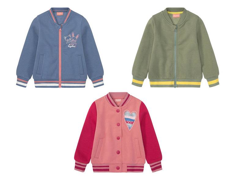 lupilu® Kleinkinder Collegejacke mit Baumwolle Schlussverkauf