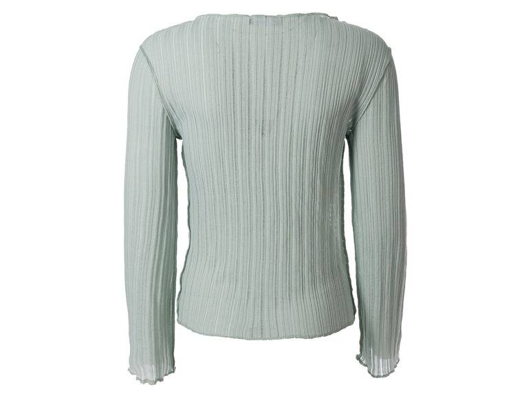 esmara® Damen Langarmshirt, leicht transparent, grün Fabrikverkauf