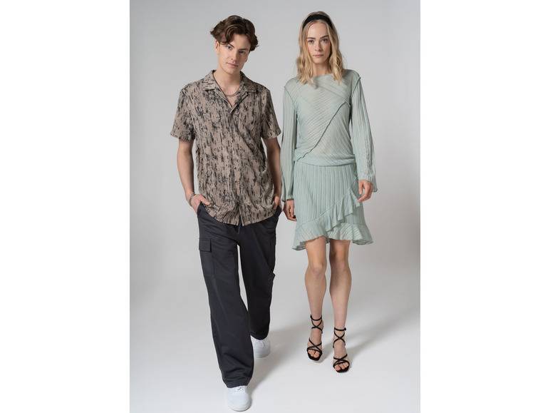 esmara® Damen Langarmshirt, leicht transparent, grün Fabrikverkauf