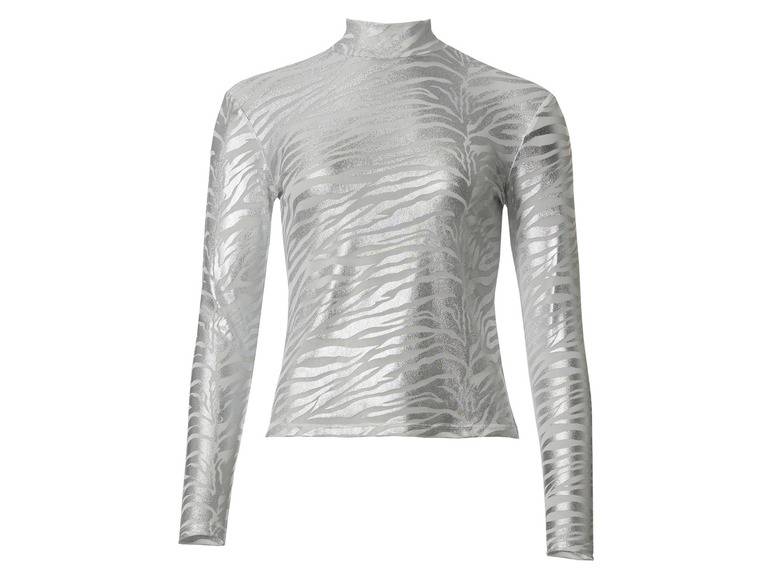 esmara® Damen Mesh-Top mit Metallic-Animal-Schimmereffekt