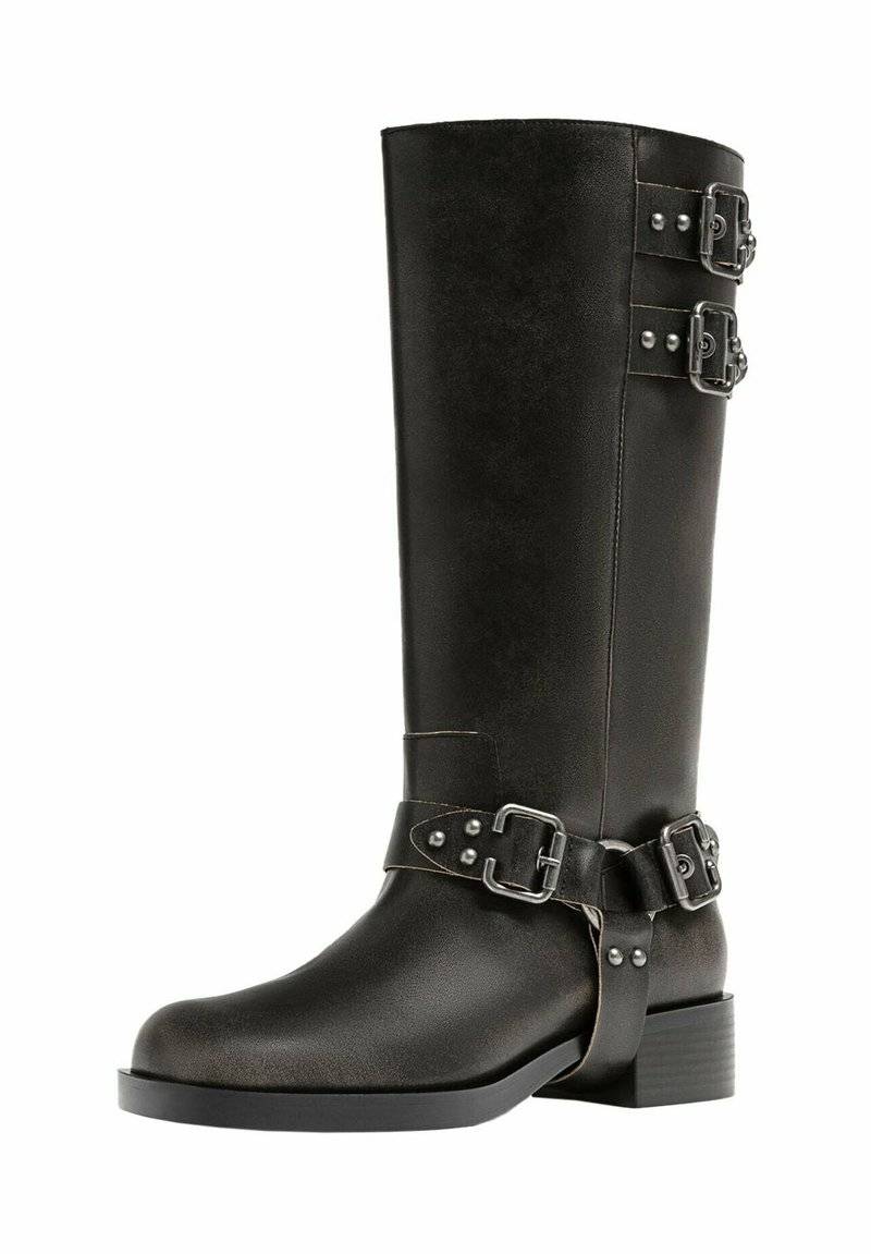 Stradivarius Stradivarius Cowboy/Biker boots - dark grey Bis zu 50% Rabatt
