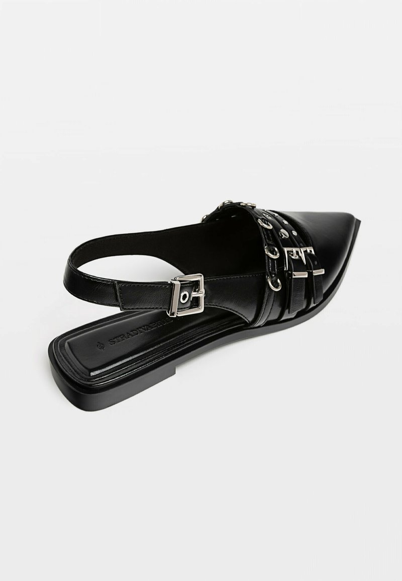 Stradivarius Stradivarius Slingback ballet pumps - black Nur für heute