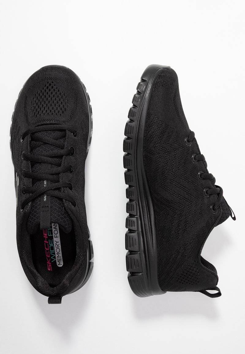 Skechers Wide Fit Skechers Wide Fit GRACEFUL - Trainers - black Black Friday Preise