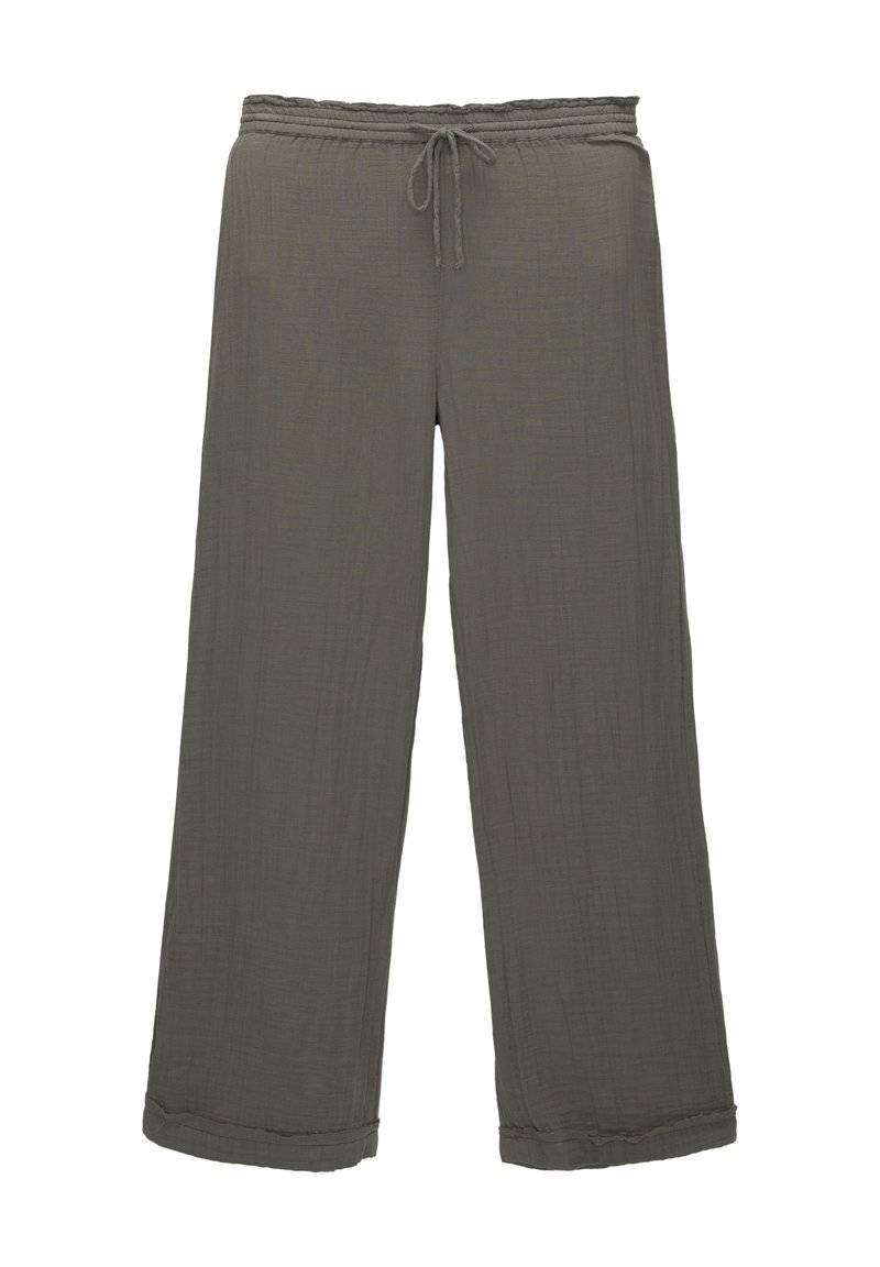 PULL&BEAR PULL&BEAR CREASED WITH FRAYED HEMS - Trousers - dark grey Nur noch ein Tag übrig