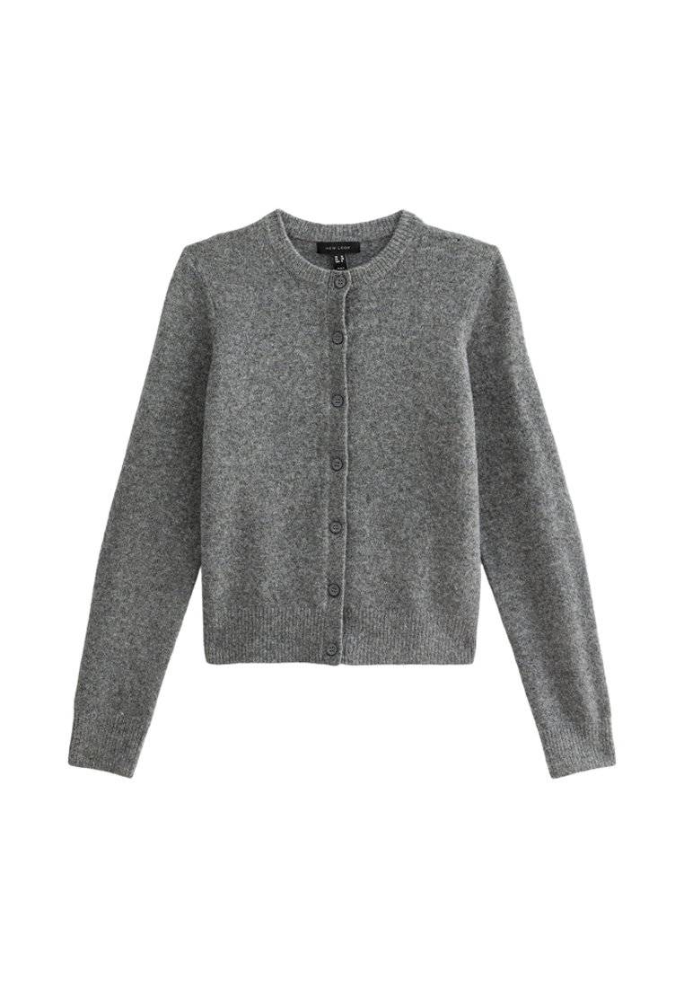 New Look New Look CREW NECK - Cardigan - grey Super Rabatt